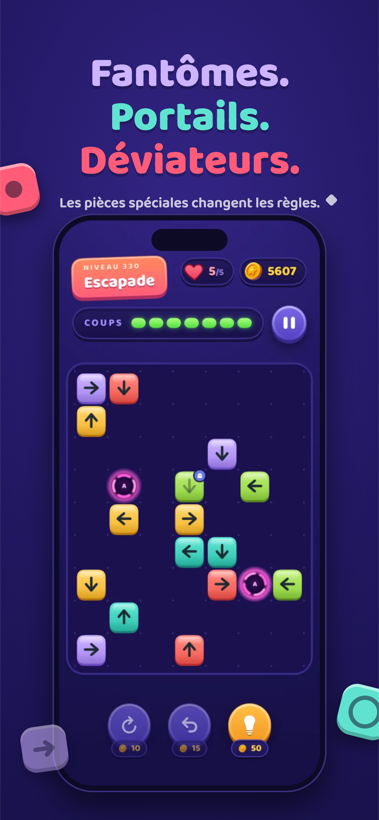 Arrow Domino — réaction en chaîne